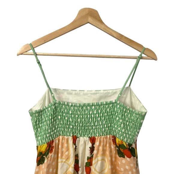 Caroline Constas Fruit Print Linen Blend Maxi Dress Small - Picture 11 of 14